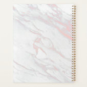 Marbre Gris Rose Moderne Monogramme Tendance (Dos)