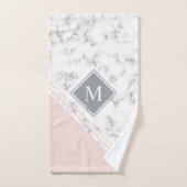 Marbre gris rose pâle moderne (Serviette à main)