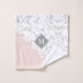 Marbre gris rose pâle moderne (Gant de toilette)