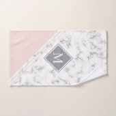 Marbre gris rose pâle moderne (Serviette à main)