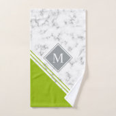 Marbre gris vert citron moderne et élégant (Serviette à main)