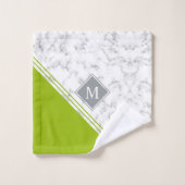 Marbre gris vert citron moderne et élégant (Gant de toilette)