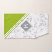 Marbre gris vert citron moderne et élégant (Serviette à main)