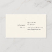 marbre jaune avec le carte de visite d'or (Dos)