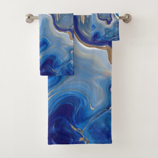 Marbre liquide de l'agate bleu (En situation)