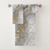 Marbre liquide gris - perle et or (En situation)