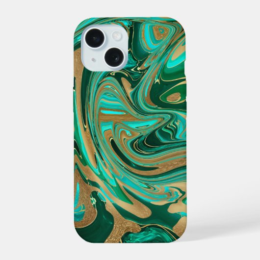Marbre Liquide Vert et Or (Verso)