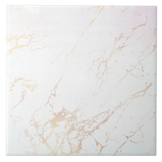 Marbre look Rose Gold White Carreaux (Devant)