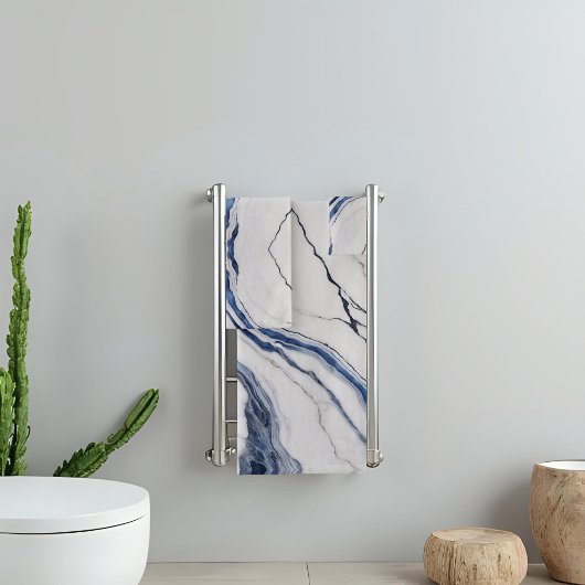 Marbre minimaliste blanc et bleu moderne