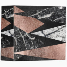 Marbre moderne élégant, or rose, et triangle noire