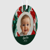 Marbre moderne élégant _ Premier ornement de Noël (devant)