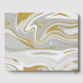 Marbre moderne et Mariage d'or livre d'hôtes (Verso)