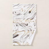 Marbre noir argent liquide #1 (Serviette à main)