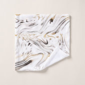 Marbre noir argent liquide #1 (Gant de toilette)