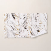 Marbre noir argent liquide #1 (Serviette à main)