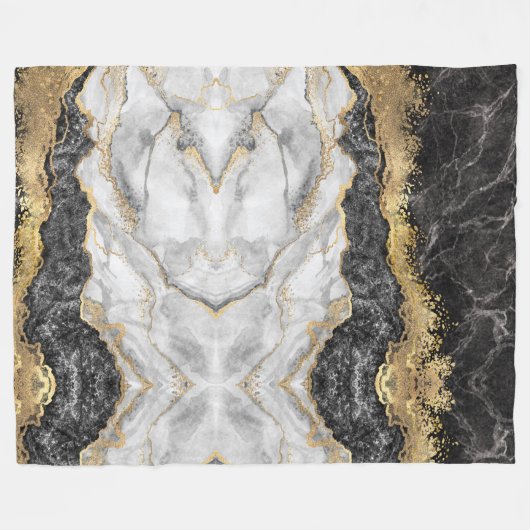 Marbre noir avec couverture en polaire or assez gr (Devant (Horizontal))
