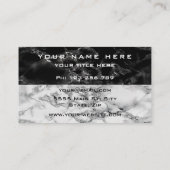 Marbre noir blanc Carte de visite Concevez votre p (Dos)