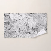 Marbre noir, blanc et gris abstrait (Serviette à main)