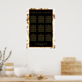 Marbre noir, blanc et or - Tableau de sièges (9) (Cuisine)