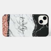 Marbre noir blanc et Parties scintillant (Verso Horizontal)