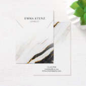 Marbre noir blanc or ・ Collier Pendentif (Bureau)