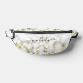 Marbre noir blanc or scintillement bling Monogramm (Poser)