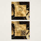 Marbre noir de luxe et Carte de visite d'huile d'o (Devant & derrière)