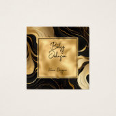 Marbre noir de luxe et Carte de visite d'huile d'o (Devant)