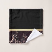 Marbre noir de luxe Monogramme (Gant de toilette)