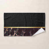 Marbre noir de luxe Monogramme (Serviette à main)