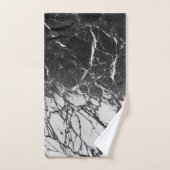 Marbre noir et blanc Moderne Glamour Tendance (Serviette à main)