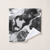 Marbre noir et blanc tendance (Gant de toilette)