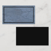 Marbre noir et bleu Carte de visite texturé (Devant / Derrière)