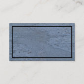 Marbre noir et bleu Carte de visite texturé (Devant)