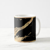 Marbre noir et Mug de café moulé à l'or (Devant droit)