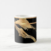 Marbre noir et Mug de café moulé à l'or (Centre)