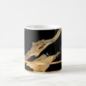 Marbre noir et Mug de café moulé à l'or (Centre)