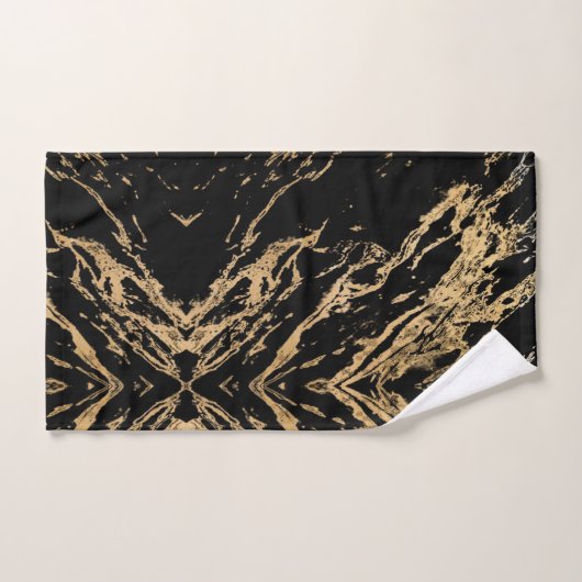 Marbre noir et or (Serviette à main)