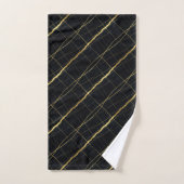 Marbre noir et or de luxe (Serviette à main)