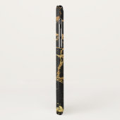 Marbre noir et or iPhone / coque ipad (Dos/Gauche)