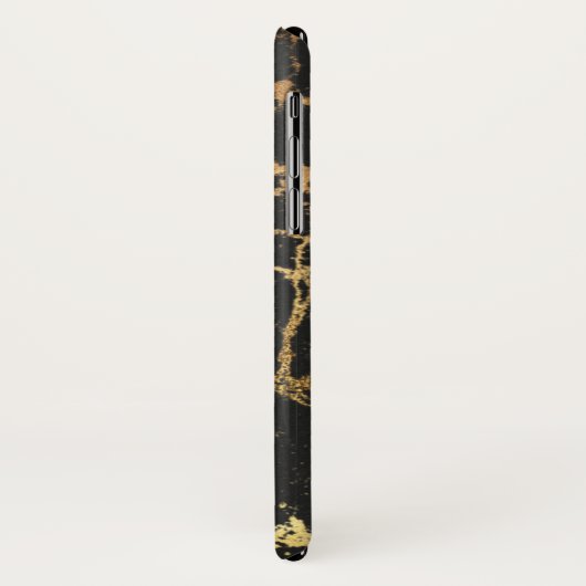 Marbre noir et or iPhone / coque ipad (Dos/Gauche)