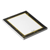 Marbre noir et or Paillettes | Bloc-notes personna (Incliné)