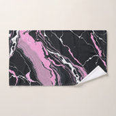 Marbre noir et rose (Serviette à main)