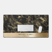 Marbre Noir Faux Gold Metallic Business (Clavier et souris)