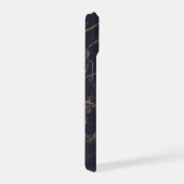 marbre noir monogramme paillettes dorées (Côté droit)
