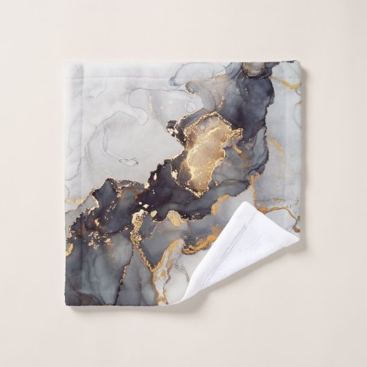 Marbre noir or jolie (Gant de toilette)