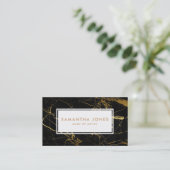 Marbre Noir Or Maquiller Artiste Carte de visite (Debout devant)