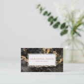 Marbre Noir Or Maquiller Artiste Carte de visite (Debout devant)