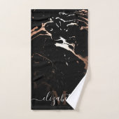 Marbre noir rose or (Serviette à main)