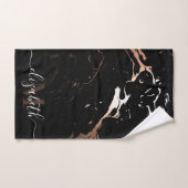 Marbre noir rose or (Serviette à main)